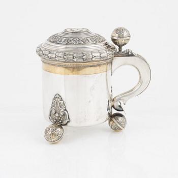 A Swedish Silver Tankard, mark of CG Hallberg, Stockholm 1952.