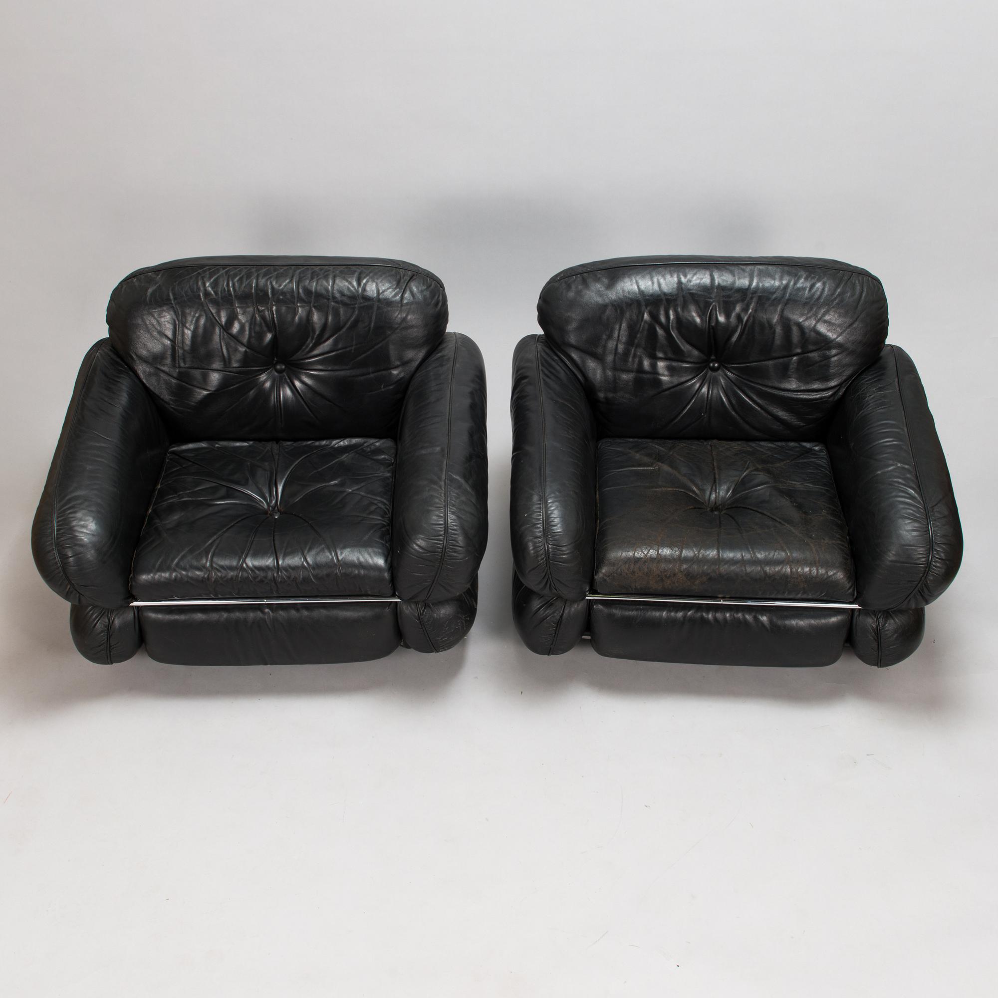 Kurt Hvitsjö, A pair of 1970's 'Hannibal' armchairs for Isku.