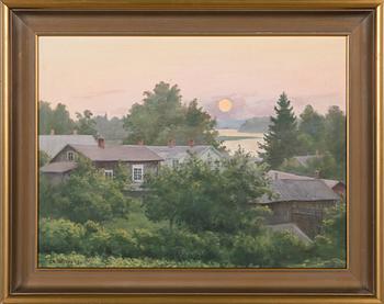 Leo Pahlama, oil on board, signed and dated-54.