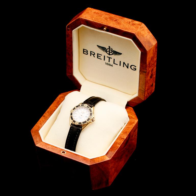 ARMBANDSUR, 18 k guld, Breitling Lady J .