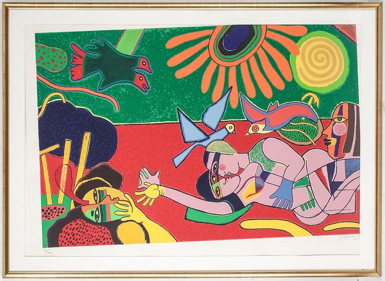 BEVERLOO CORNEILLE, färgserigrafi. Signerad och numrerad 50/200, daterad 93.