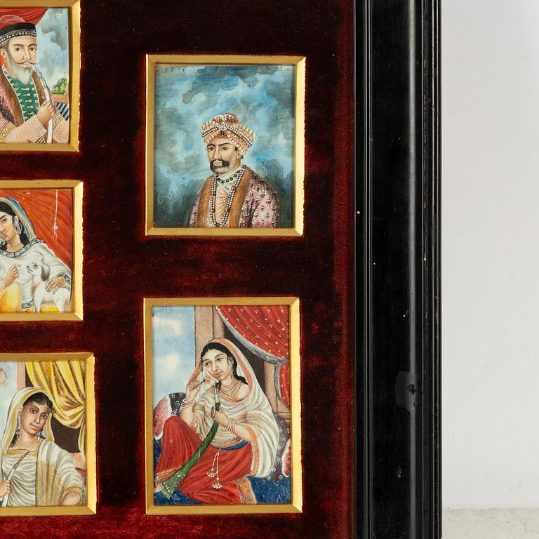 A group of miniature paintings, Northern India, Delhi, circa 1870.