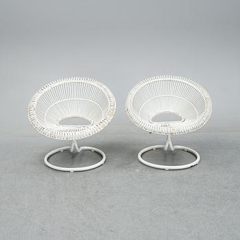 A pair of easy chairs, model 'Rondo', Göte-Möbler i Nässjö AB, Nässjö, 1960s.