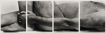 162. John Coplans, "Lying Figure, four panels", 1990.