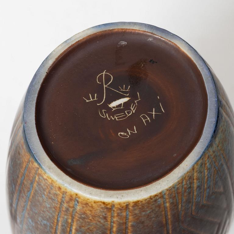 Gunnar Nylund, a stoneware vase, a bowl and a creamer, Rörstrand.