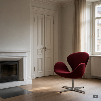 Arne Jacobsen, armchair, "The Swan", Fritz Hansen, 2018.