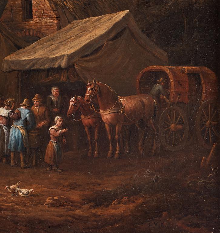 Carel van Falens Tillskriven, Utanför värshuset.