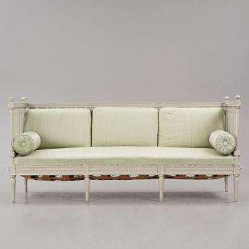 A Gustavian sofa, Stockholm, late 18th century.