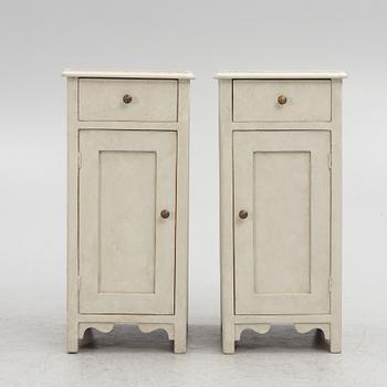 Bedside tables, a pair, 20th century.