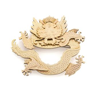 488. Wiwen Nilsson, a brooch, gilded sterling silver, in the form of a dragon, Lund 1973.