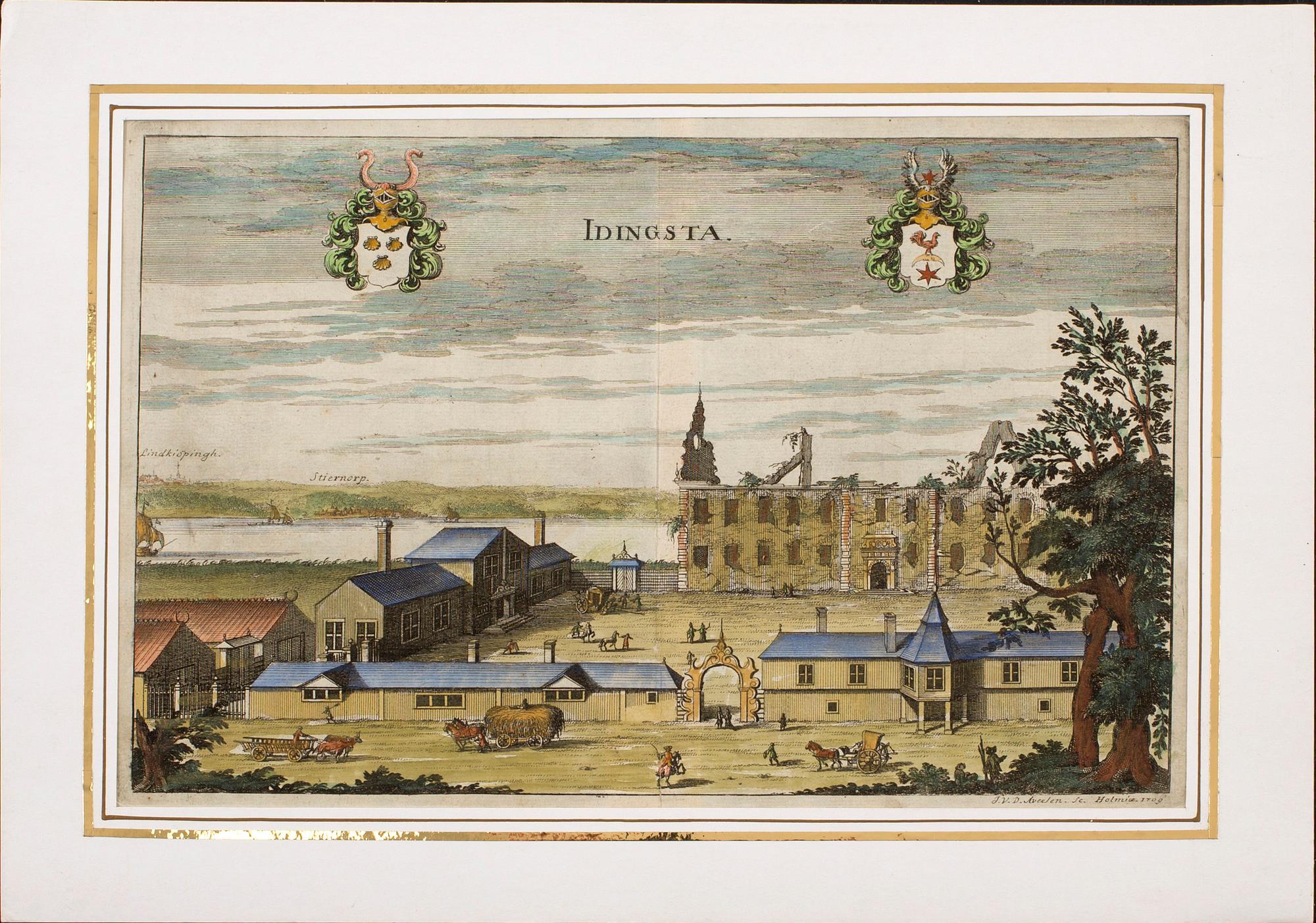 GRAVYRER, 4 st, ur "Svecia Antiqua et Hodierna", 1700-tal.