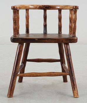 STOL, sk skomakarstol, allmoge, 1800-tal.