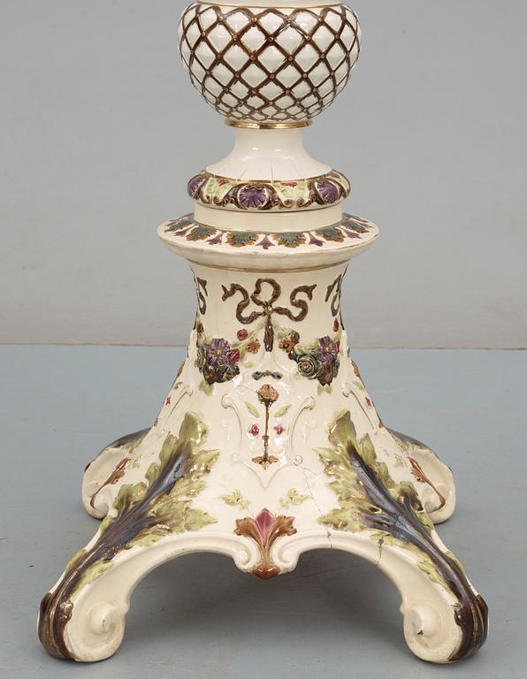 GOLVLAMPA, majolika, "Ivory", Rörstrand, 1800/1900-tal.