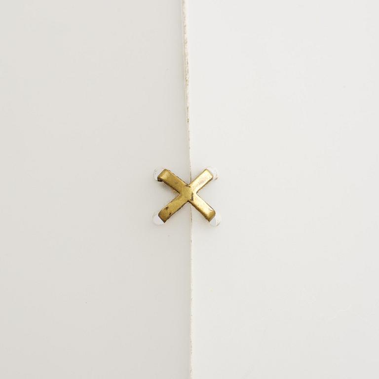 Hans Bergström, taklampa, modell "57", Swedish Modern, ateljé Lyktan, Åhus, 1950-tal.