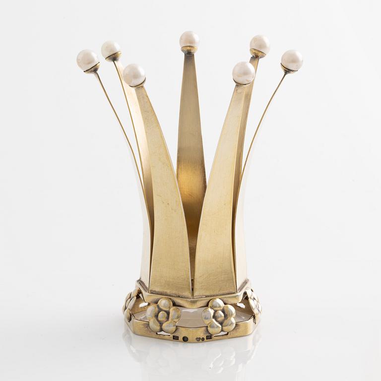 Karl-Erik Palmberg, a silver gilt bridal crown, , Falköping 1947.