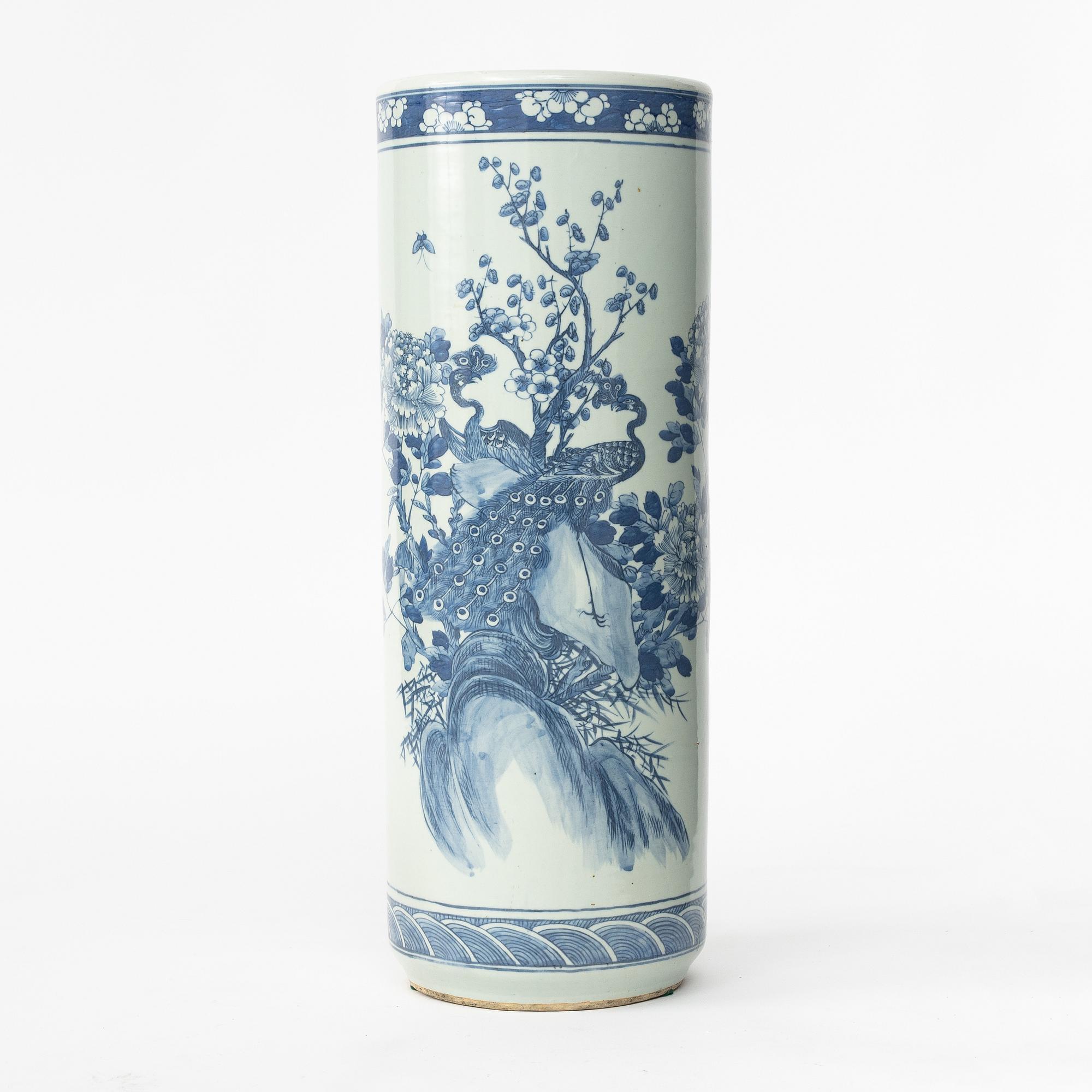 Paraplyställ, porslin, Kina, 1900-tal.