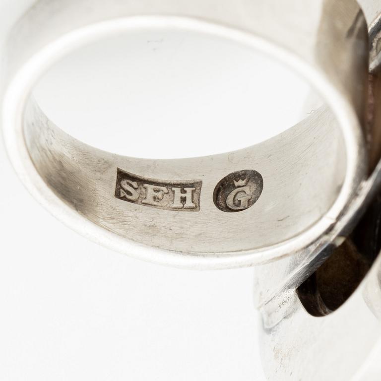 Sven-Erik Högberg, ring, sterling silver with labradorite, Gothenburg 1975.