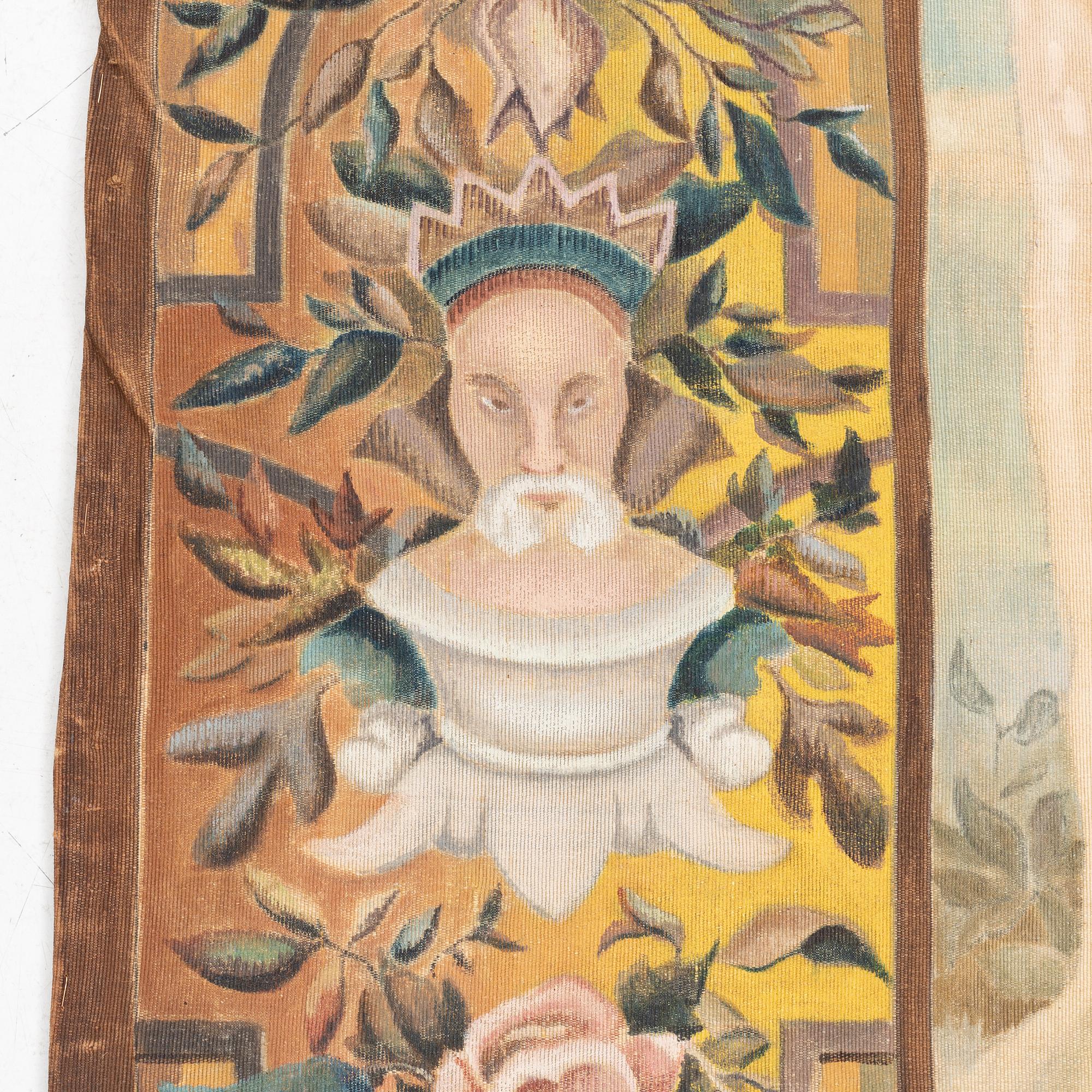 Wall mounted Painting, Samson and the Lion, approx. 251 x 220 cm.