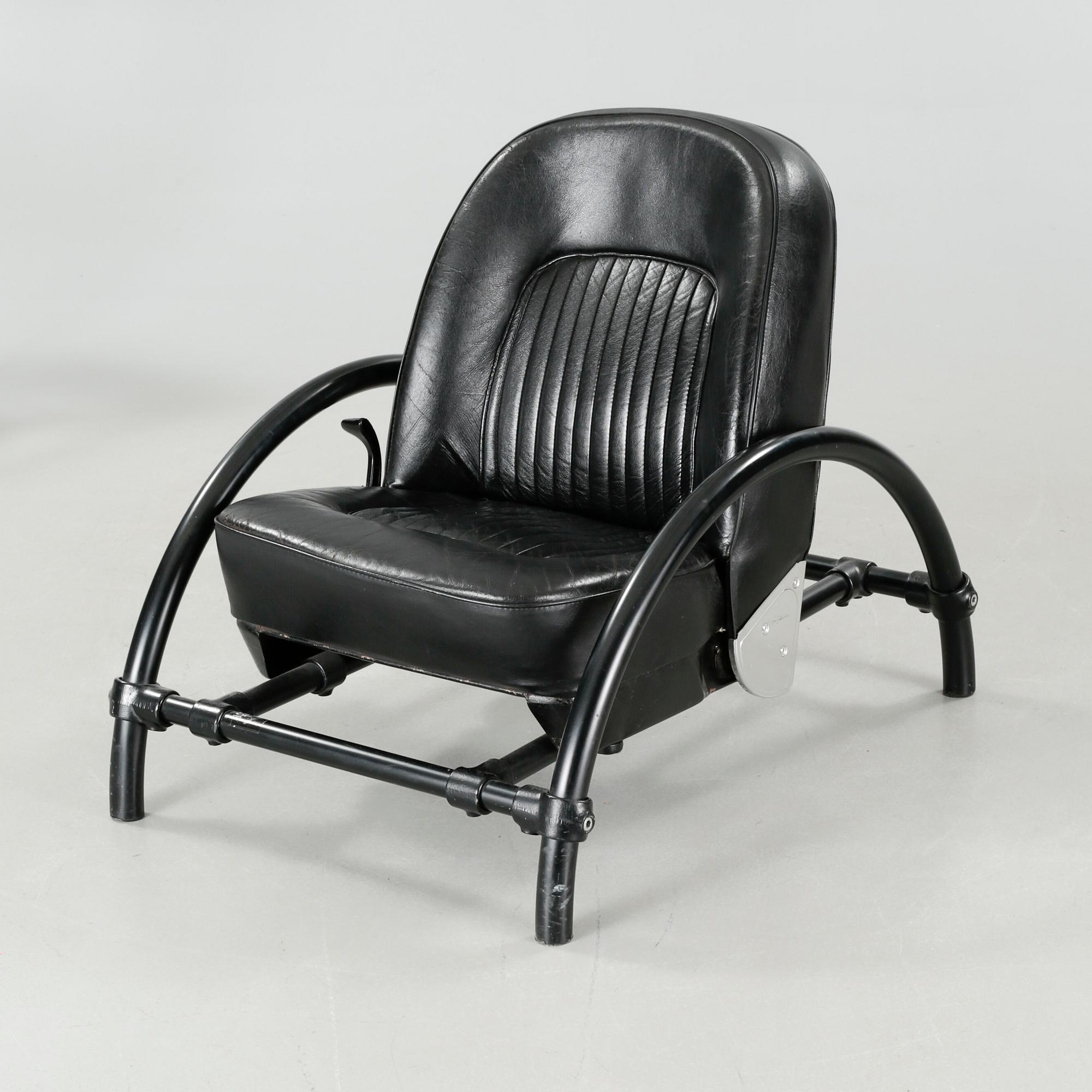 "Rover chair" by Ron Arad, One Off Ltd, London, 1980s.
