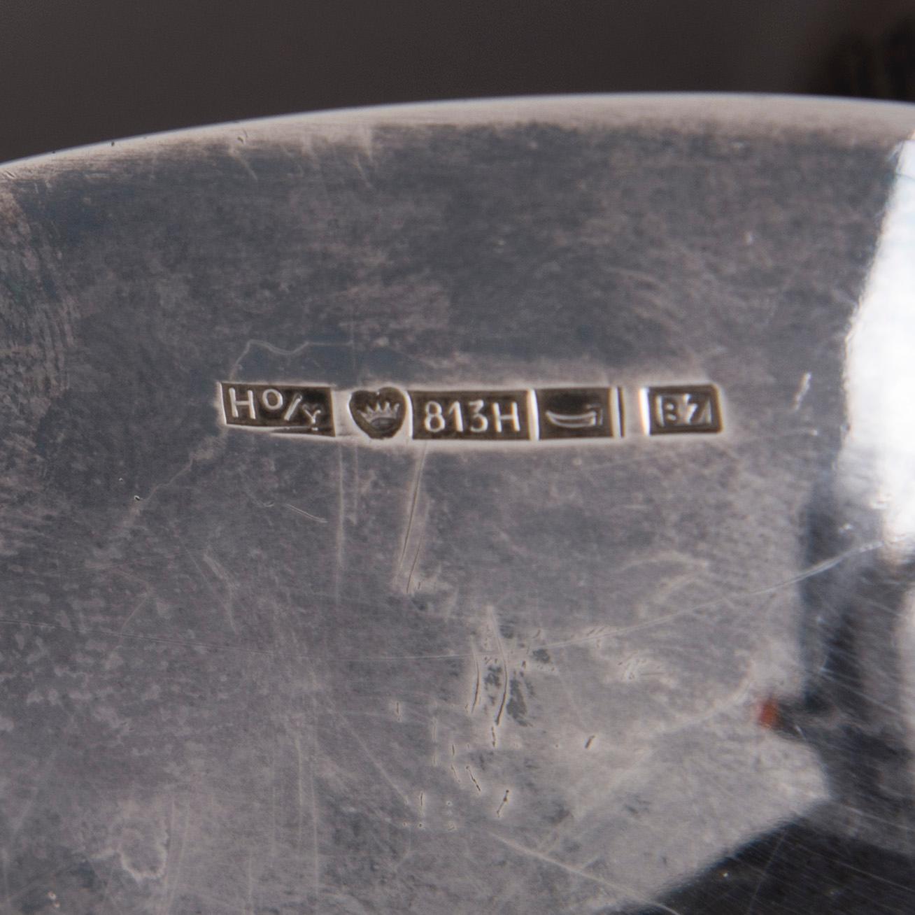 LJUSSTAKE, ett par, silver, Tapio Wirkkala, Helsingfors 1955. Tot. vikt 358,6 g.