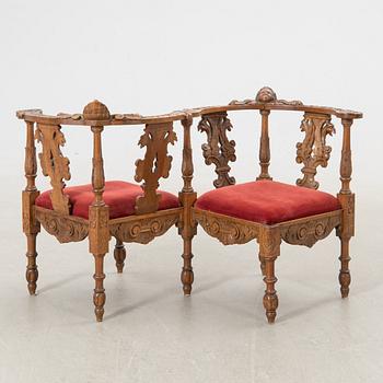 Fiancé sofa Neo-Renaissance late 19th century.