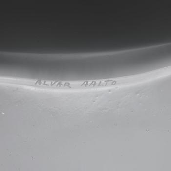 Alvar Aalto, a white mould blown glass vase, Iittala, Finland, model 3031.