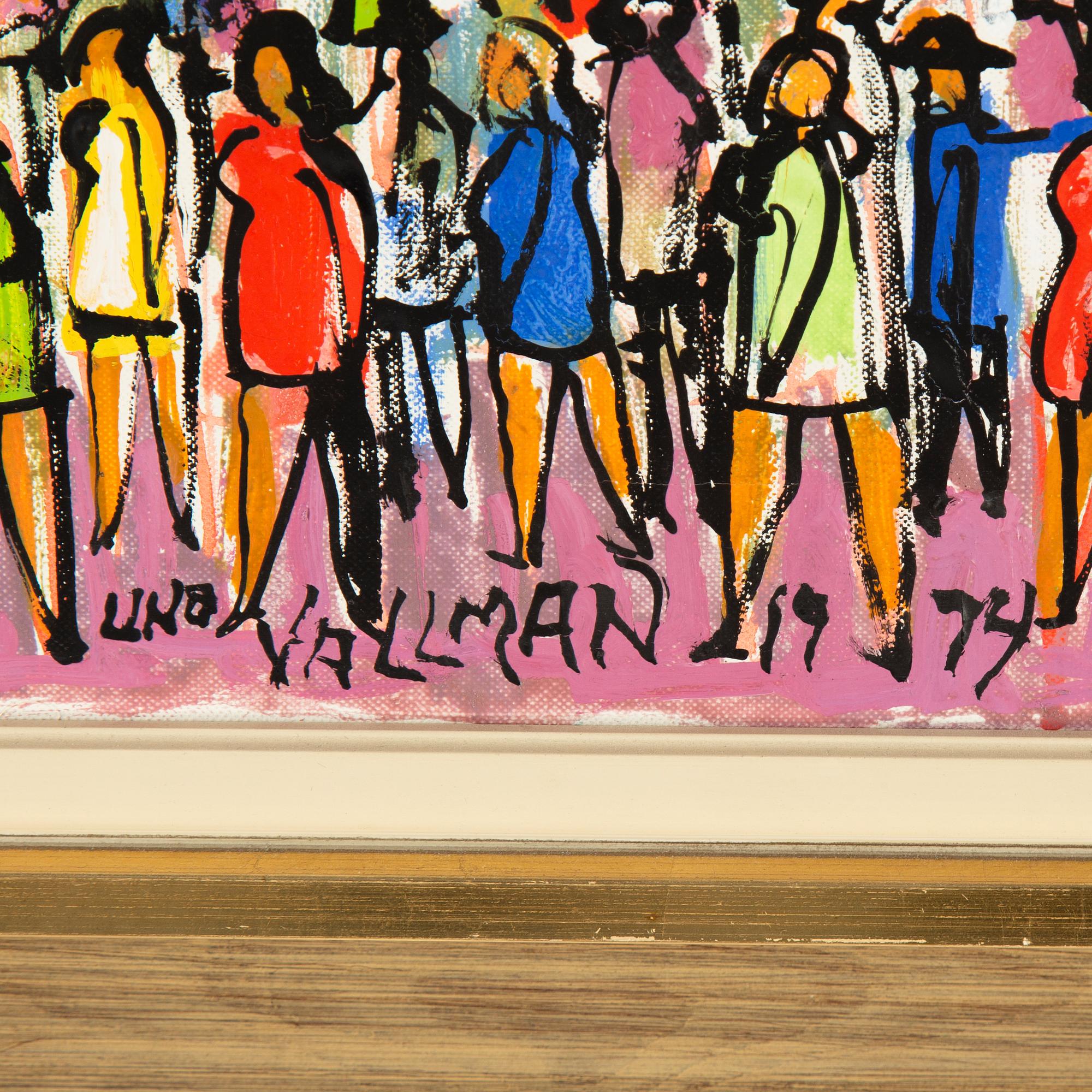 Uno Vallman, oil on canvas, signed and dated 1974.