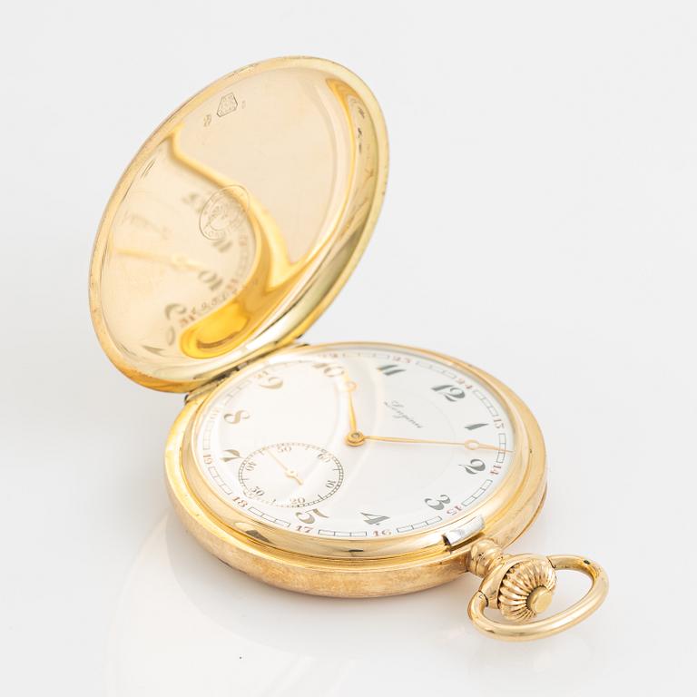 Longines, pocket watch, 50,5 mm, hunter,