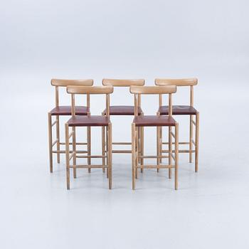 Jasper Morrison, bar stools, 5 pcs, "Lightwood", Maruni Collection, Japan.