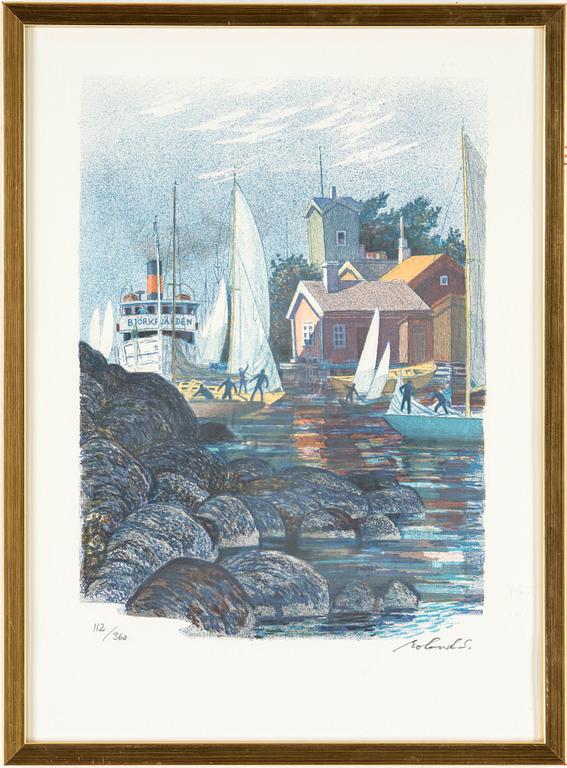 ROLAND SVENSSON, färglitografi, signerad samt numrerad 112/360.