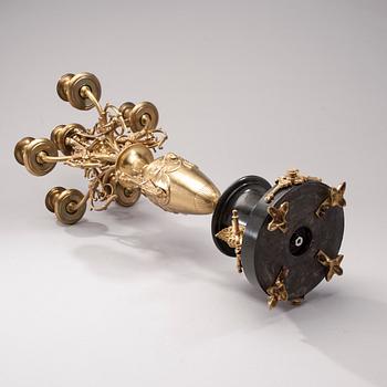 KANDELABER, FÖR 6 LJUS, empirestil, 1800-talets slut.