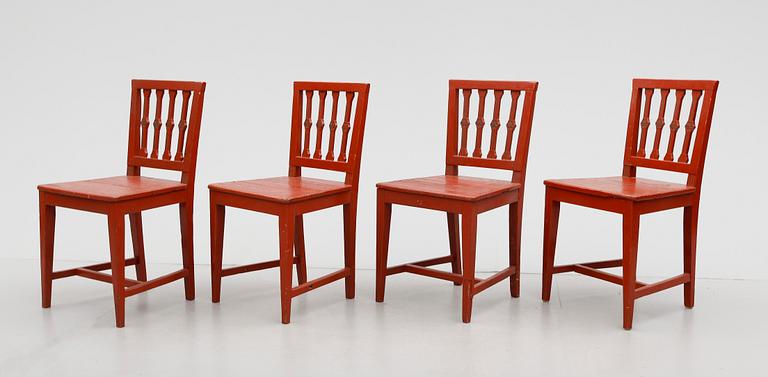 STOLAR, 4 st, allmoge, 1800-talets första hälft.