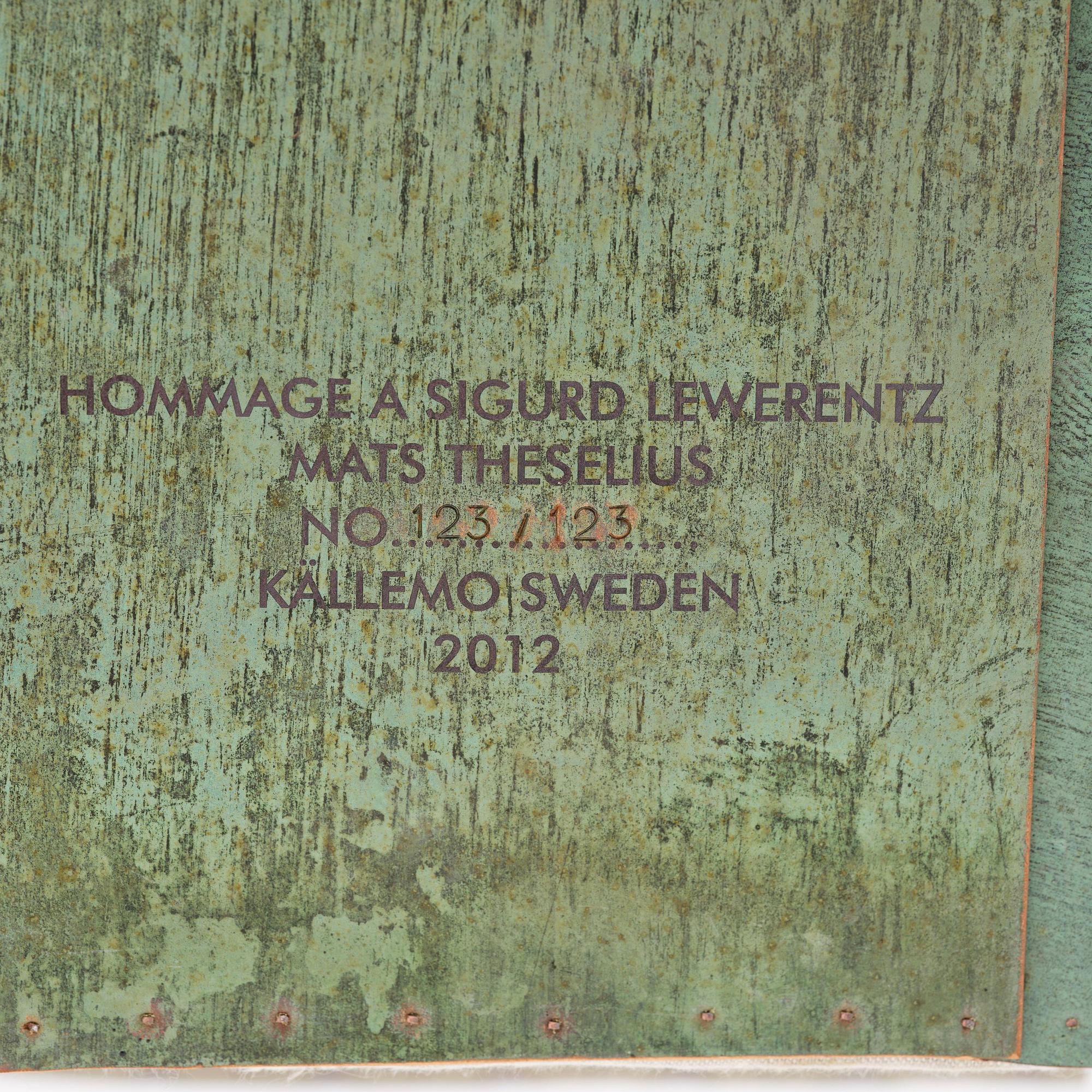 Mats Theselius, fåtölj, "Hommage à Sigurd Lewerentz", ed. 123/123, Källemo, Värnamo, efter 2012.