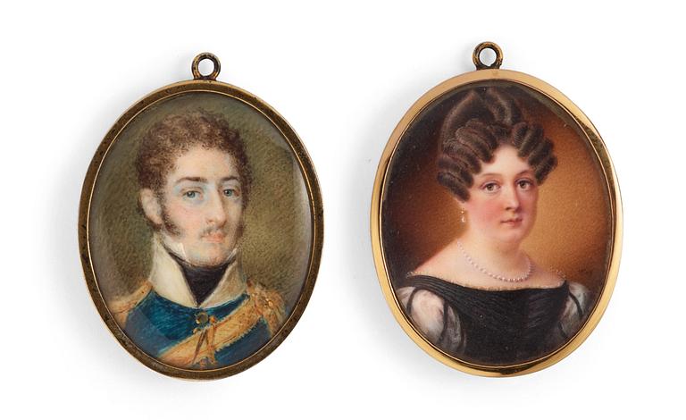 Johan Way, "Gustaf Johan Taube" (1796-1872) & Kristina Ulrika Lagerbring" (1798-1862).
