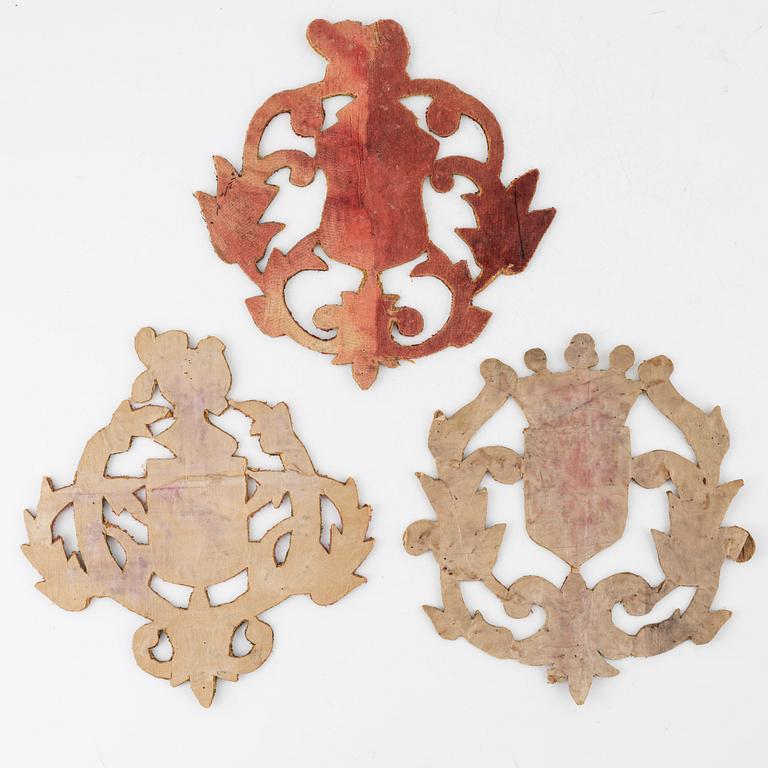 Coat of arms, 3 pcs, circa 1900.