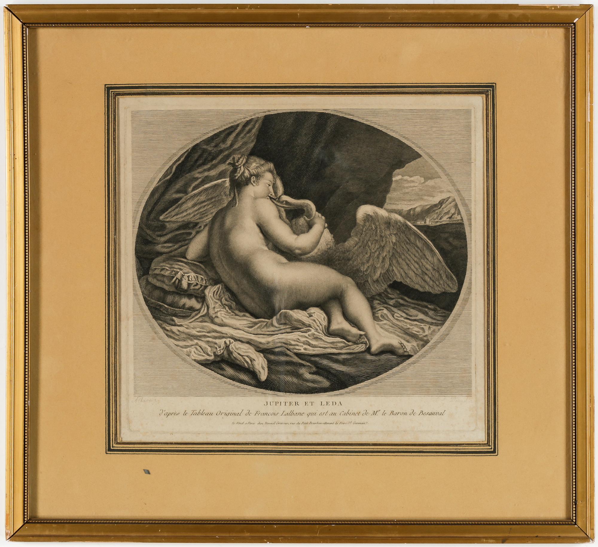 GRAVYR, efter Francois Lalbane, 1700-/1800-tal.
