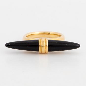 Gold and onyx ring, Engelbert.