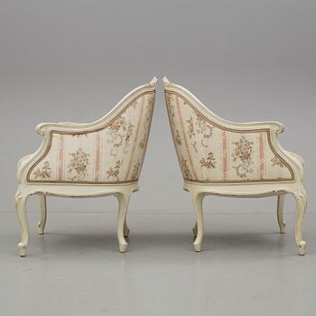 BERGERER, ett par, rokokostil, 1900-talets mitt.