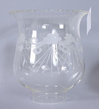 LAMPKUPOR, 6 st, glas, 1900-tal.