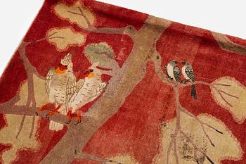 An antique Baotou rug, northern China, late Qing dynasty, around 1900. c. 252x151 cm.