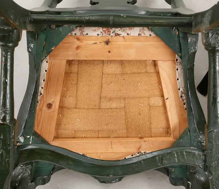 STOLAR, ett par, senbarock, 1700-tal.