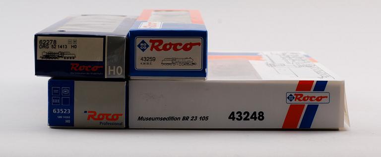 SAMLING MODELLTÅG, 4 delar, Roco, Österrike.