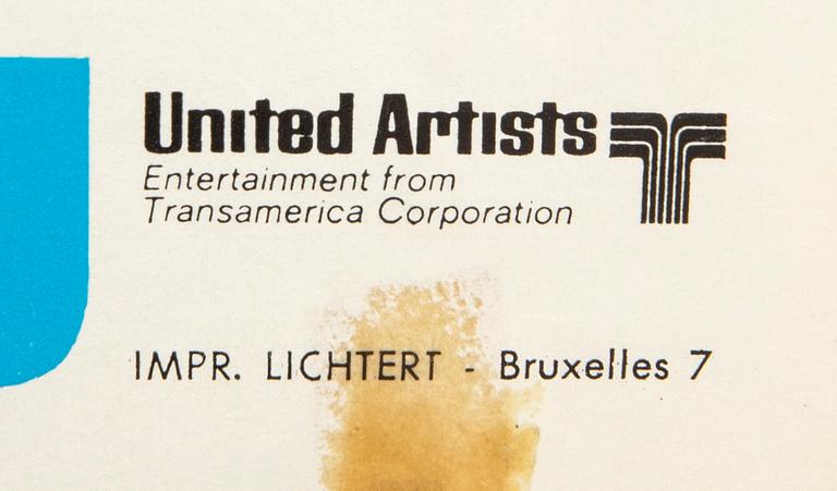 A Belgian movie poster James Bond "Les Diamants sont Eternels" (Diamonds are forever) 1971.