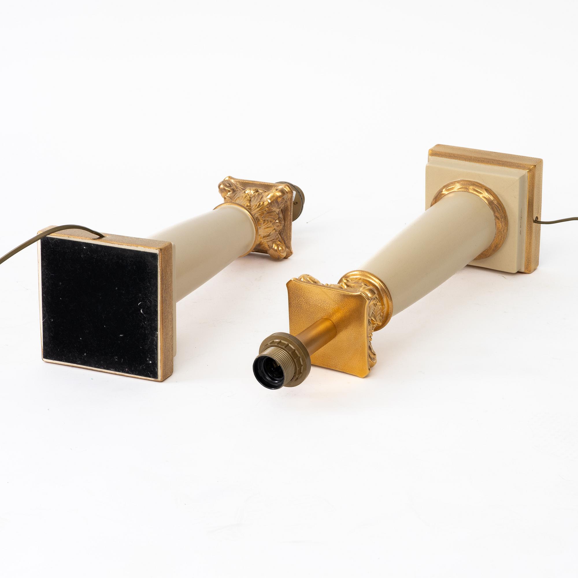 Table lamps, a pair, Maison le Dauphin, France.