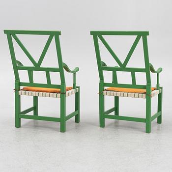 John Kandell, armchairs, a pair, "Victory", Källemo post 1990.