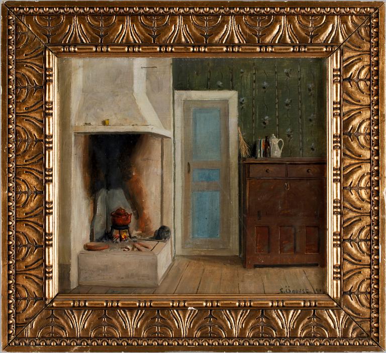 SIMON ÖQVIST, olja på duk. Sign och dat -90.