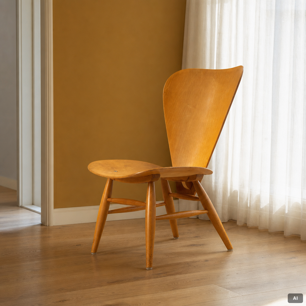 Yngve Ekström, a rare "Duo" armchair, ESE Möbler, Vaggeryd, 1950s.