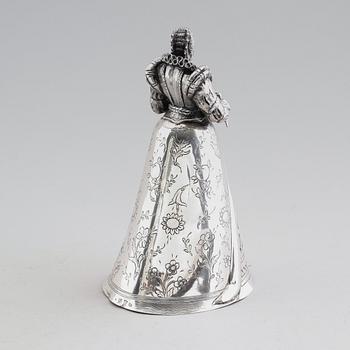 FIGUR, silver, möjligen Frankrike. Vikt ca 410 gram.