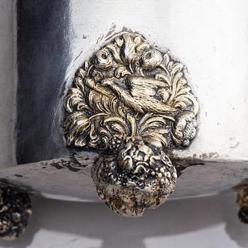 A Baltic 17th century parcel-gilt silver tankard, mark of Johan Strengman, (active 1686, 1690-1701) probably 1691, Nyen.