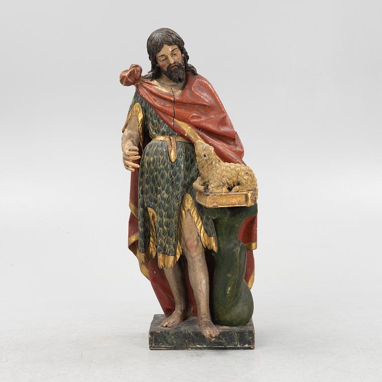 Sculpture, depicting "John the Baptist", Southern Europe, 18th century.